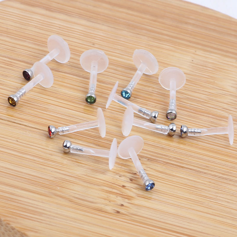 Acrylic Diamond Lip Nail Stud Earrings Hoop Body Jewelry Wholesale - Image 5