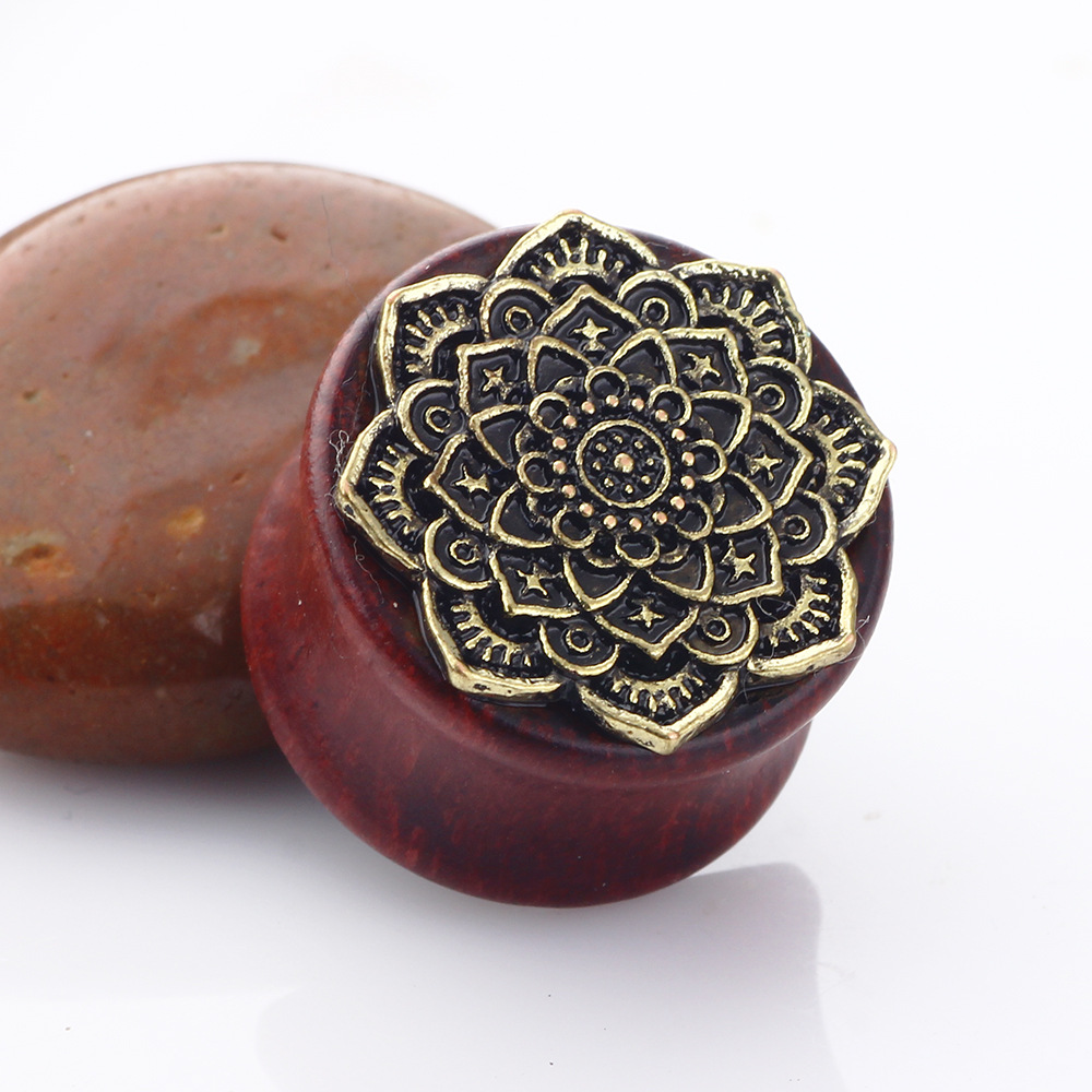 Violet Wood Ear Expander Auricle Piercing Jewelry - Image 4