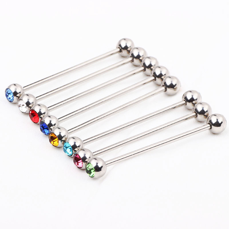 Acrylic Cartilage Ear Bone Nail Drill Ball Industrial Barbell Piercing Jewelry Wholesale - Image 3