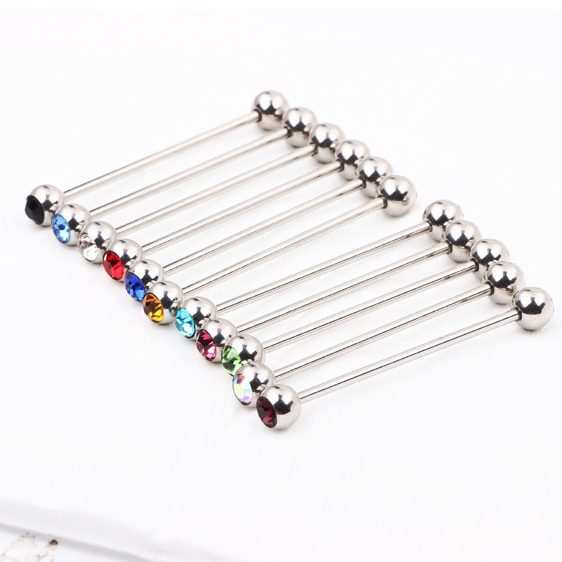 Acrylic Cartilage Ear Bone Nail Drill Ball Industrial Barbell Piercing Jewelry Wholesale - Image 4