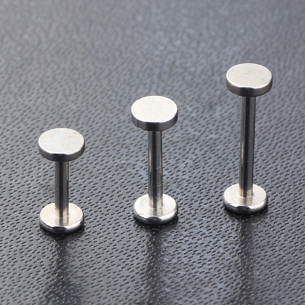 Flat Top Inner Thread Lip Labret Stud Earring Eyebrow Barbell 316L Surgical Steel Diamond Shape Body Piercing Jewelry - Image 2