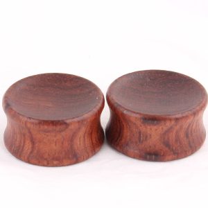 European American Brown Concave Wood Ear Stretcher Tunnel 8-20mm Ear Expansion Plug