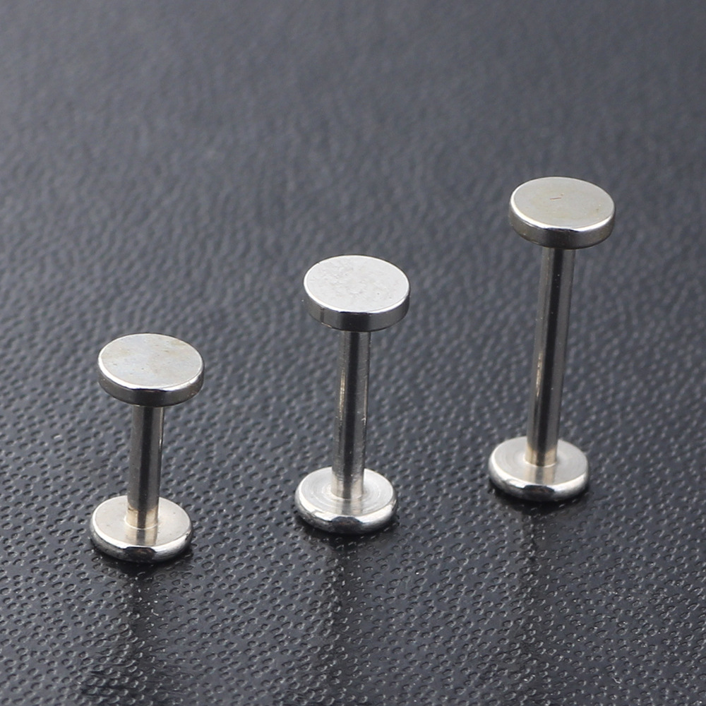 Flat Top Inner Thread Lip Labret Stud Earring Eyebrow Barbell 316L Surgical Steel Diamond Shape Body Piercing Jewelry - Image 3