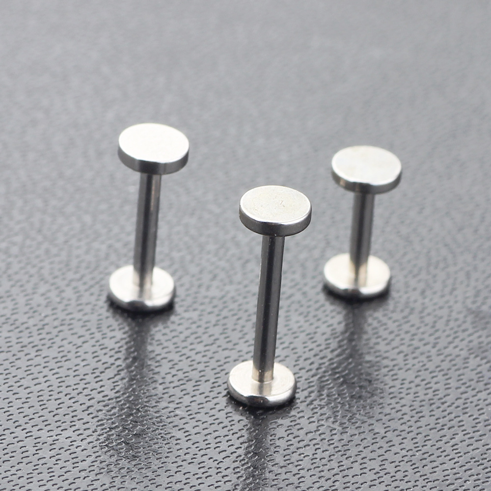 Flat Top Inner Thread Lip Labret Stud Earring Eyebrow Barbell 316L Surgical Steel Diamond Shape Body Piercing Jewelry - Image 5
