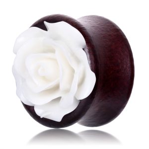 New Eucalyptus Flower Hollow Ear Expander Ear Plug Earring Wooden Stretcher 20mm