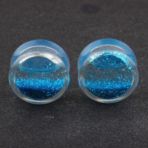 European and American Style Acrylic Transparent Blue Hoop Ear Tunnels Ear Piercing Expander Body Jewelry