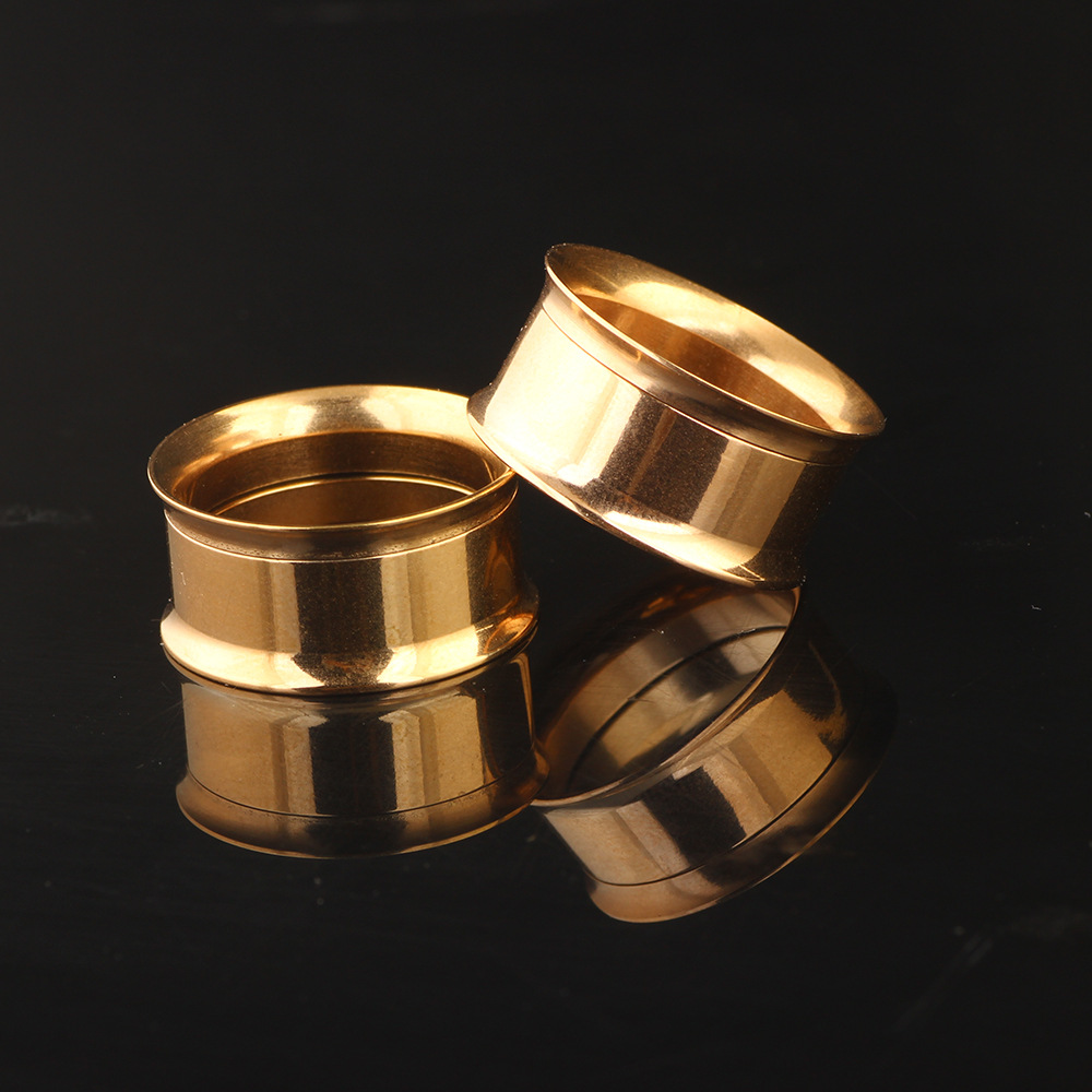 WISH Cross-Border Internal Thread Gold Ear Expander Plugs - 20mm Stainless Steel Ear Tunnels - Image 4