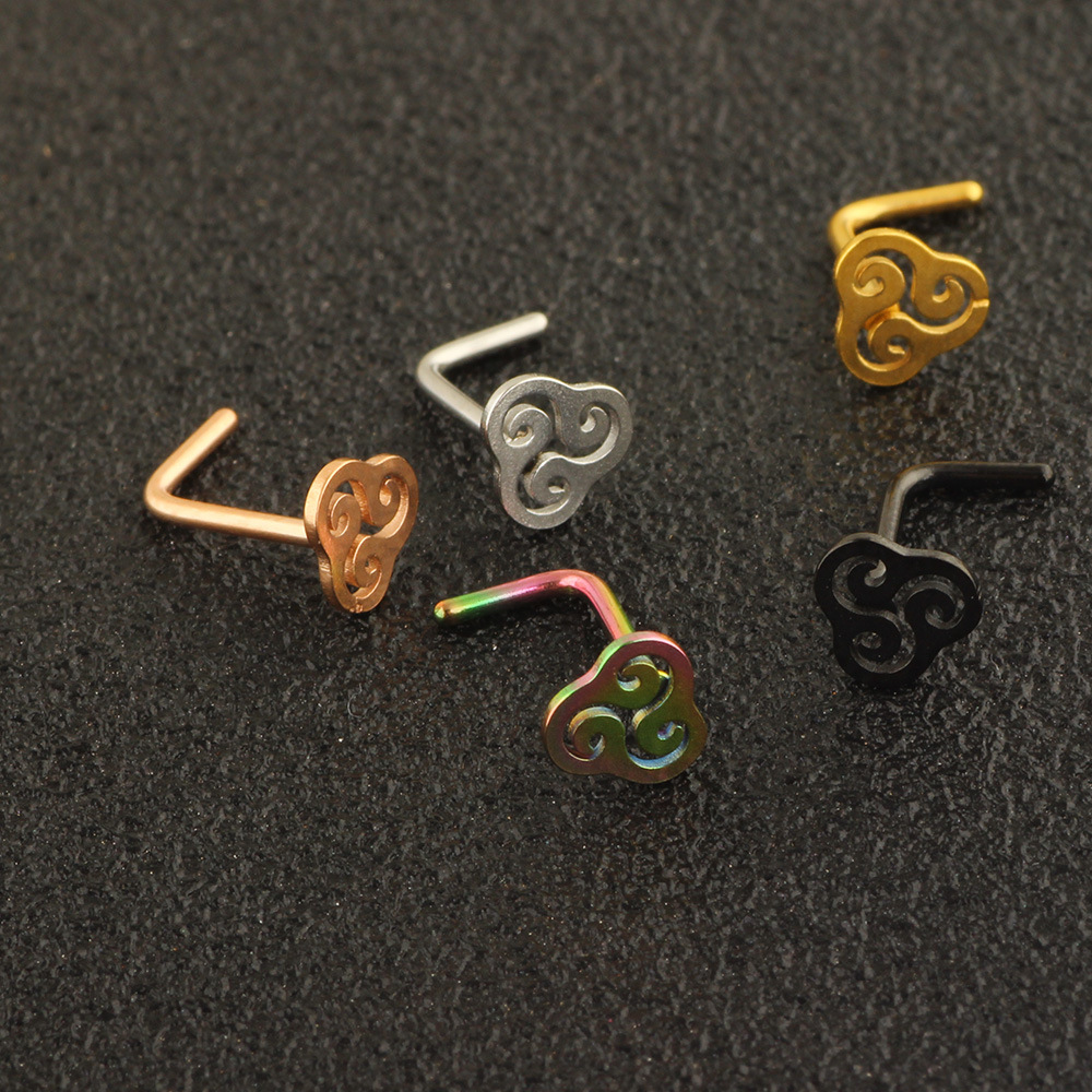 Rose Gold Geometric Earrings Stainless Steel 316L Surgical Steel Ear Piercing Jewelry for Women - Image 4