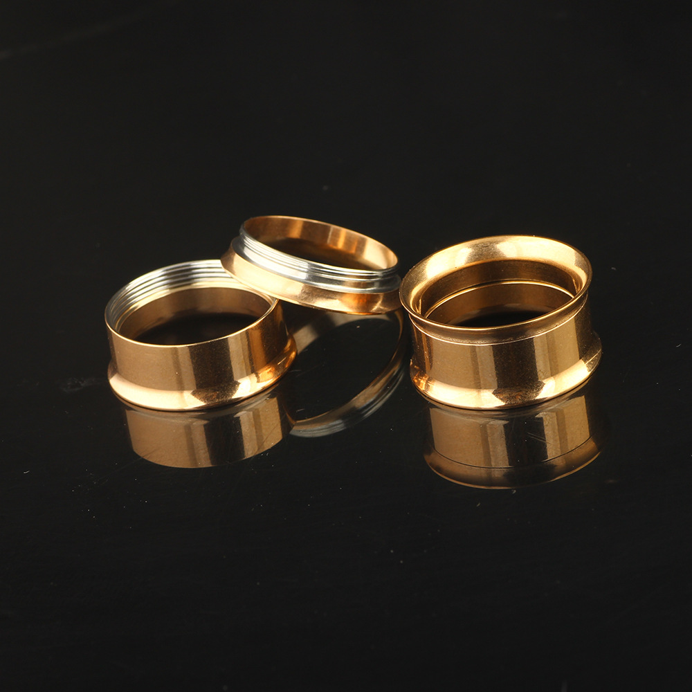 WISH Cross-Border Internal Thread Gold Ear Expander Plugs - 20mm Stainless Steel Ear Tunnels - Image 3