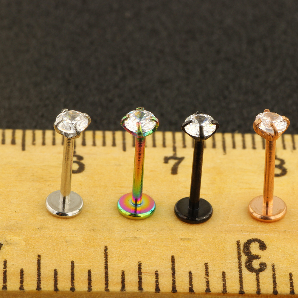 18G 1mm Nose Nail Earring Stainless Steel Lip Nail Tongue Nail Body Piercing Jewelry Diamond Shape - Image 5