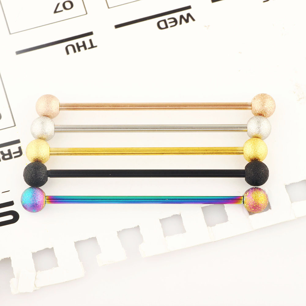 Geometric Stainless Steel Single Rod Ear Bone Nail Long Rod Industrial Ear Nail Piercing Long Ear Nail Sale - Image 5