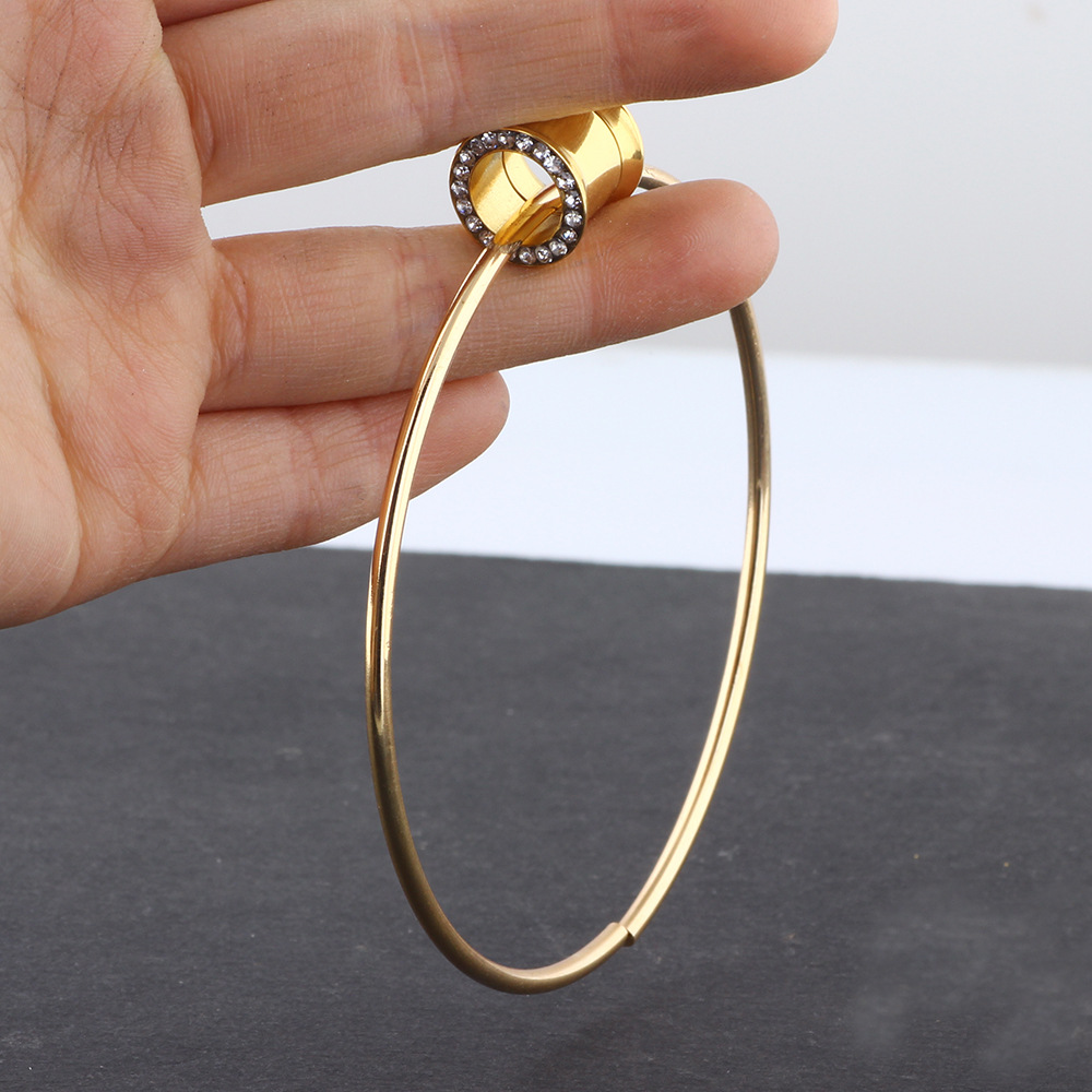 Stainless Steel Gold Circle Ear Plug 16mm Ear Expansion Piercing Jewelry - Image 5
