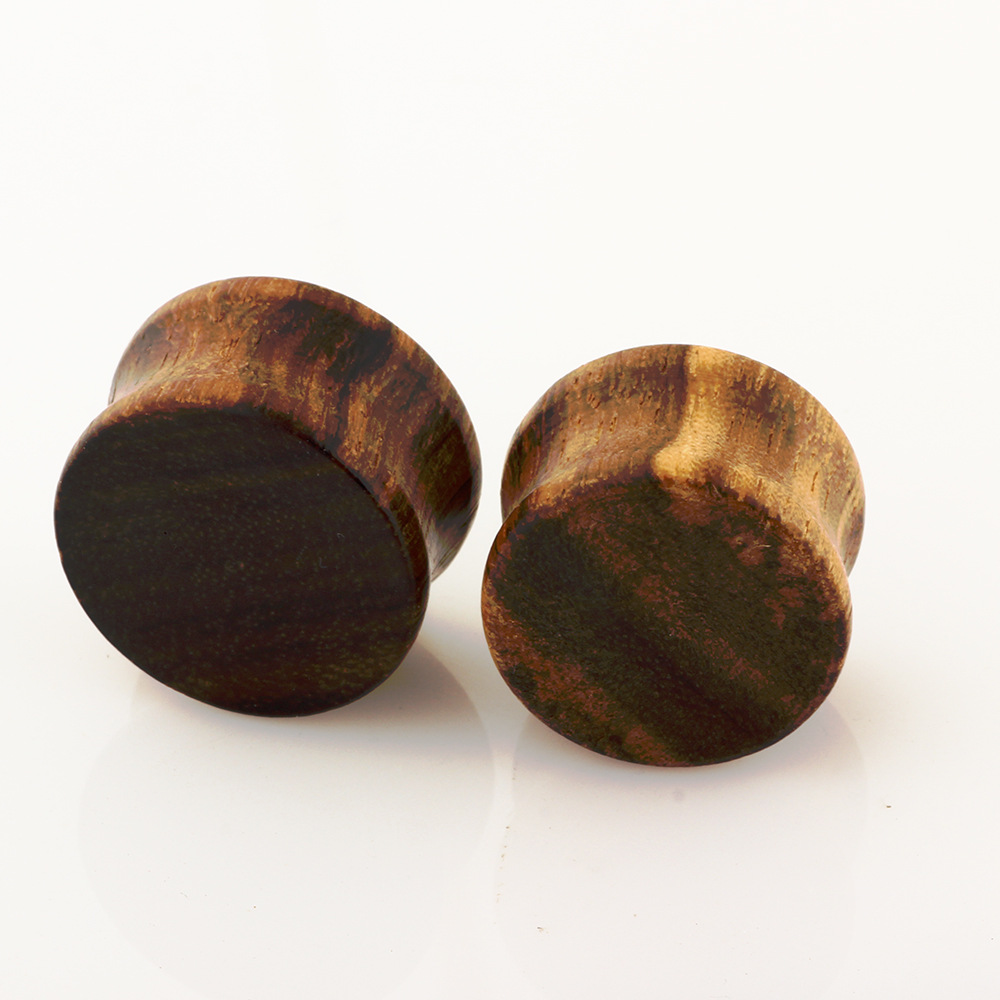 Wood Geometric Ear Expander 20mm Plug Tunnels for Stretched Ear Piercing Jewelry - Image 4
