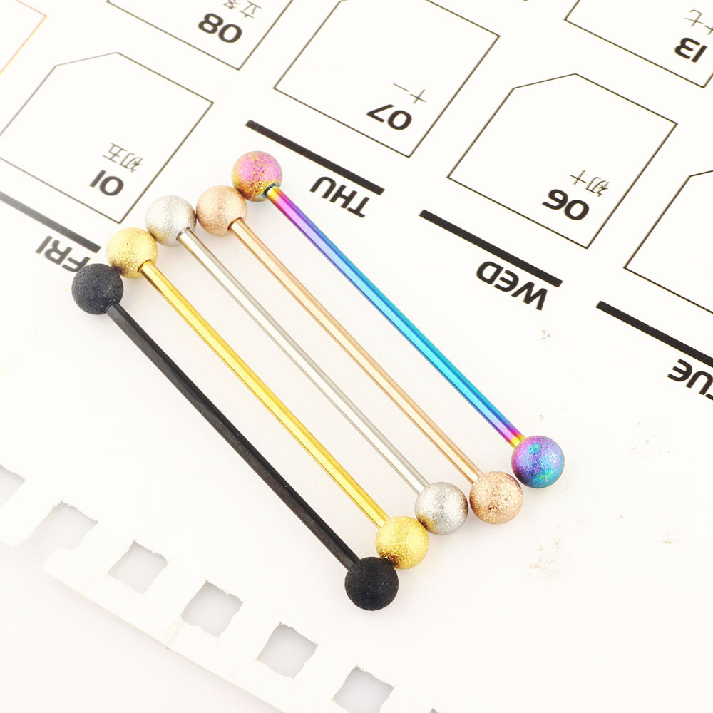 Geometric Stainless Steel Single Rod Ear Bone Nail Long Rod Industrial Ear Nail Piercing Long Ear Nail Sale - Image 3