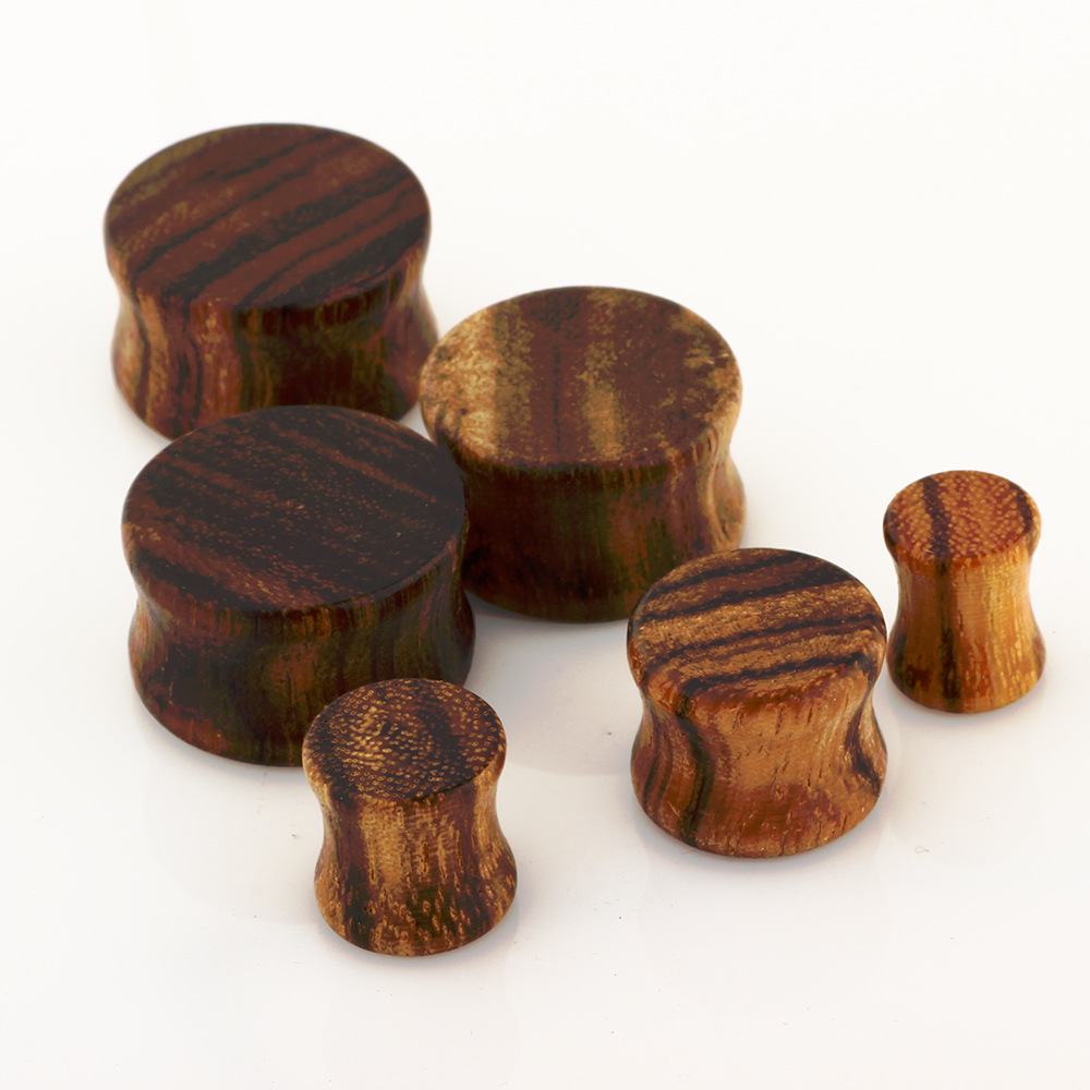 Wood Geometric Ear Expander 20mm Plug Tunnels for Stretched Ear Piercing Jewelry - Image 5