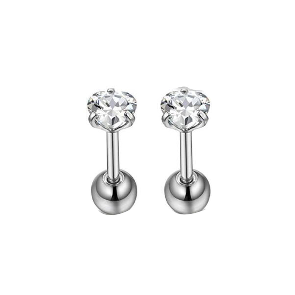 Stainless Steel Lip Nails, Zircon Earrings, Ear Bone Nails - Popular Piercing Jewelry Set - Image 3