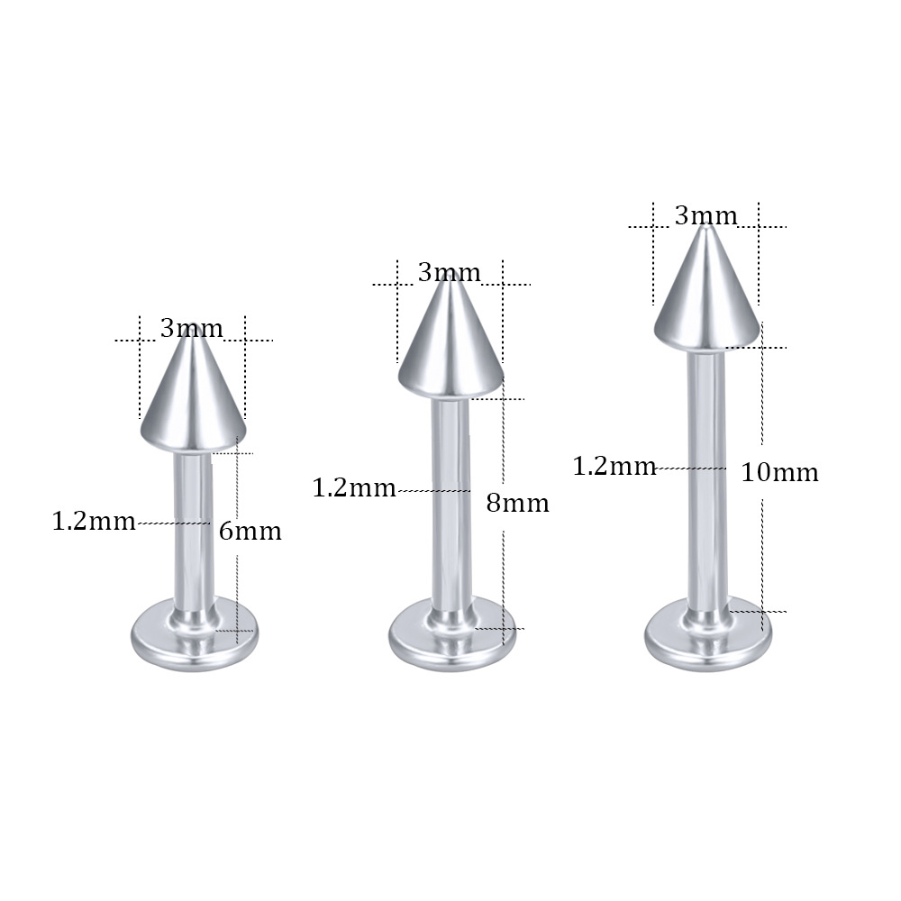 Exaggerated 316L Stainless Steel Lip Piercing Labret Stud Geometric Multicolor Wholesale - Image 5