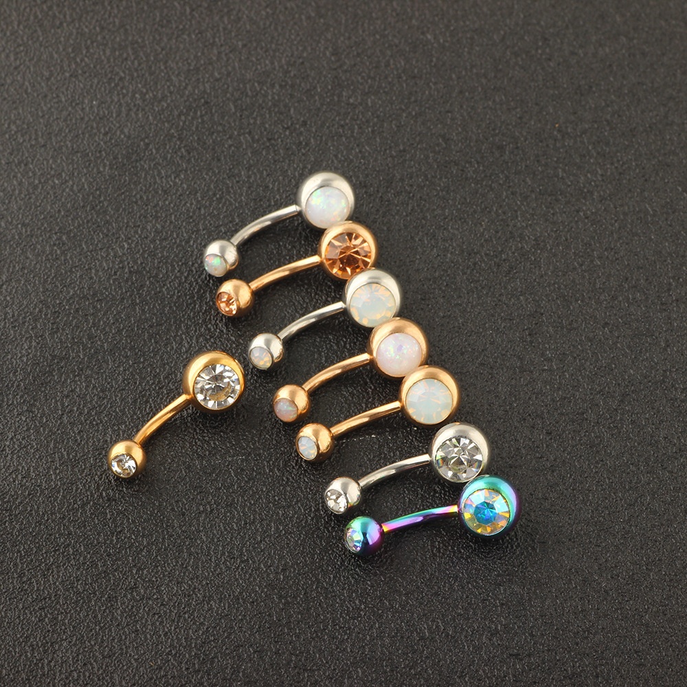 Stylish Stainless Steel Navel Ring Dangle Belly Button Piercing Jewelry Set for Women - Image 5