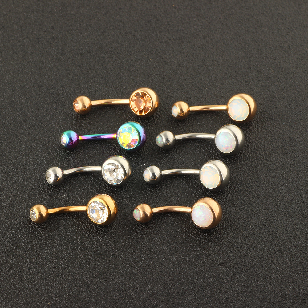 Stylish Stainless Steel Navel Ring Dangle Belly Button Piercing Jewelry Set for Women - Image 3