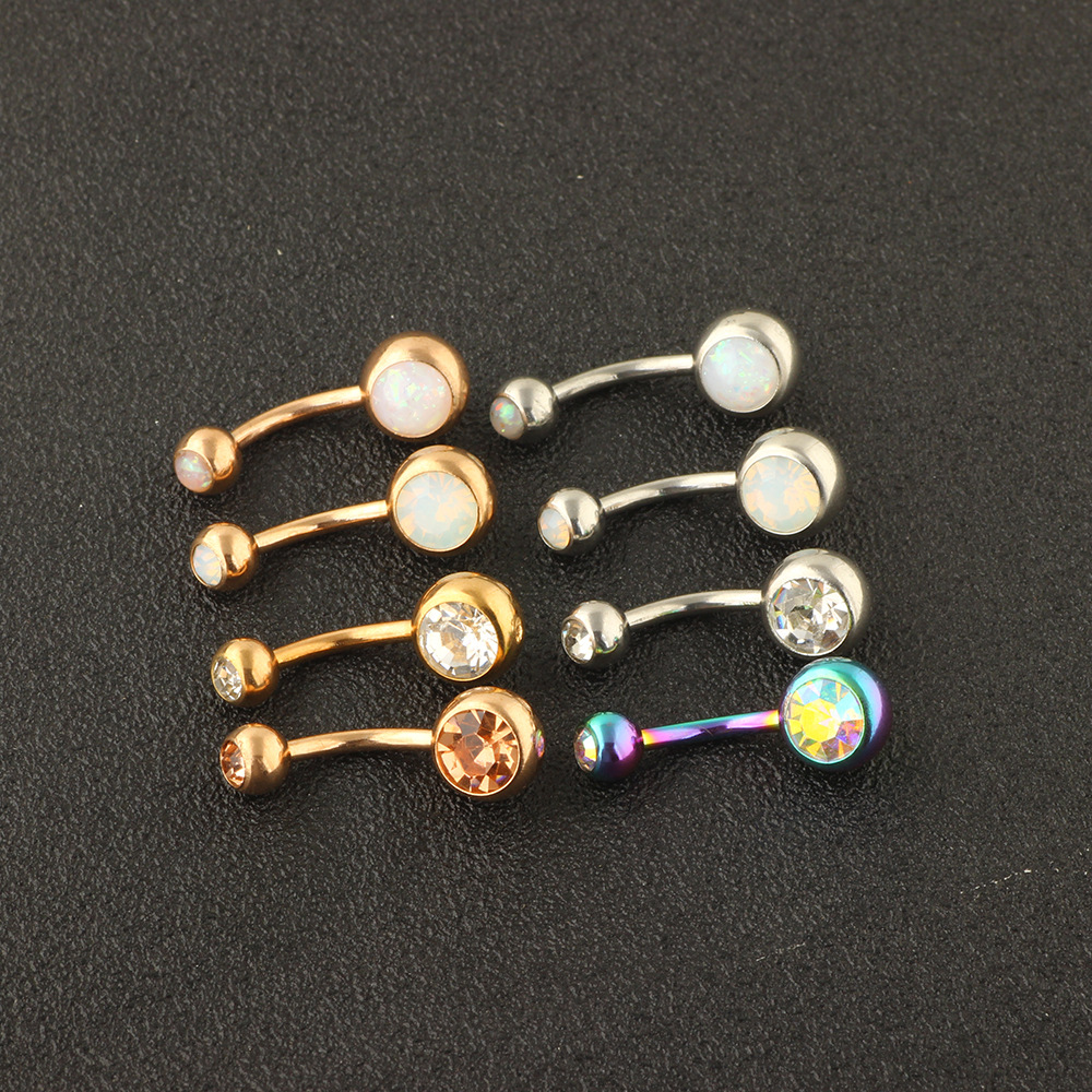 Stylish Stainless Steel Navel Ring Dangle Belly Button Piercing Jewelry Set for Women - Image 2
