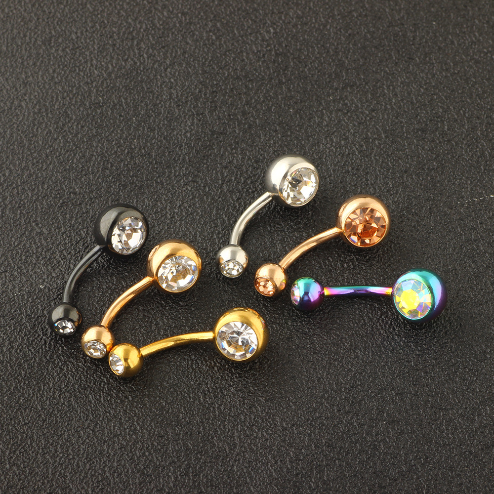 6-Piece Stainless Steel Belly Button Ring Set for Women - Navel Piercing Jewelry,2024 New Dangle Umbilical Hoops - Image 4