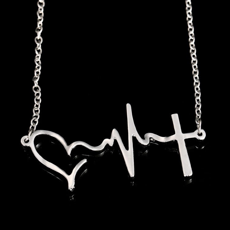European American Simple Heart Clavicle Necklace Fashion New Jewelry - Image 3