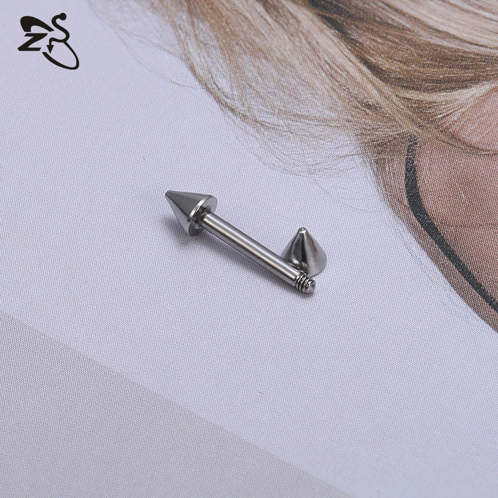 Titanium Steel Lip Nail 316L Stainless Steel Tongue Nail Straight Rod Pointed Cone Eyebrow Rod Body Piercing Jewelry - Image 4