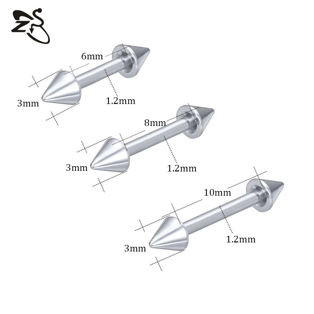 Titanium Steel Lip Nail 316L Stainless Steel Tongue Nail Straight Rod Pointed Cone Eyebrow Rod Body Piercing Jewelry - Image 5