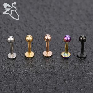 Geometric Lip Stud 316L Surgical Steel Exaggerated Plating Lip Piercing Jewelry Wholesale