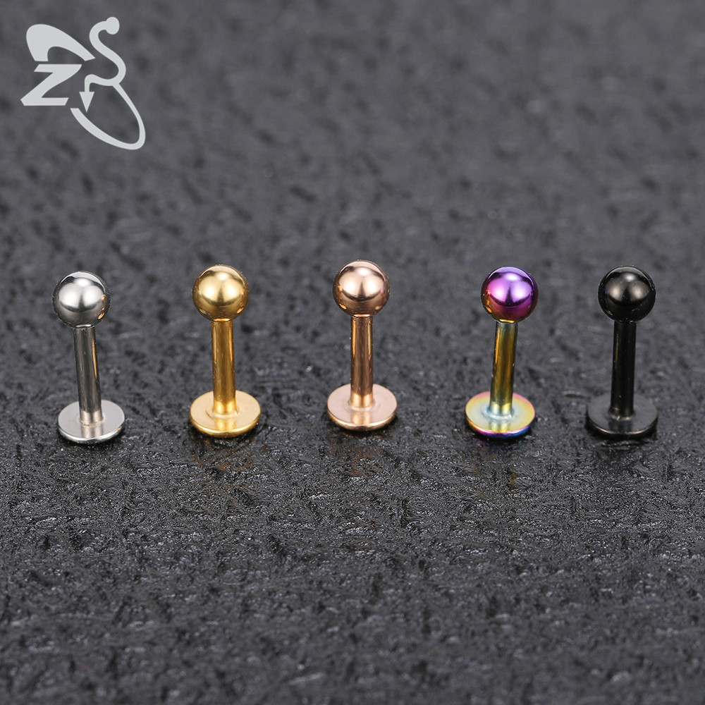Geometric Lip Stud 316L Surgical Steel Exaggerated Plating Lip Piercing Jewelry Wholesale - Image 2