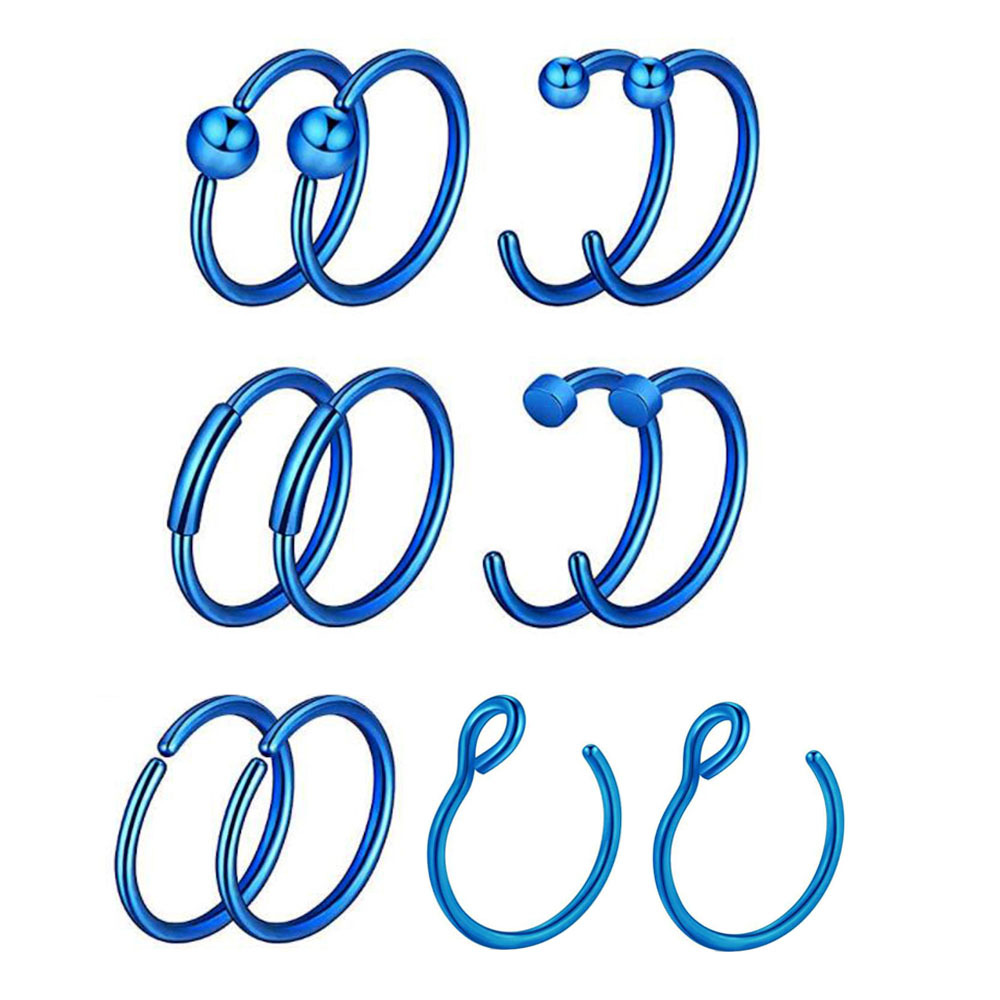 Nose Nail Mixed Set Stainless Steel Lip Nail Eyebrow Nail Nose Piercing Jewelry Wholesale - Image 3