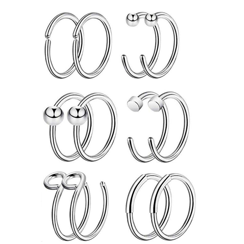 Nose Nail Mixed Set Stainless Steel Lip Nail Eyebrow Nail Nose Piercing Jewelry Wholesale - Image 4
