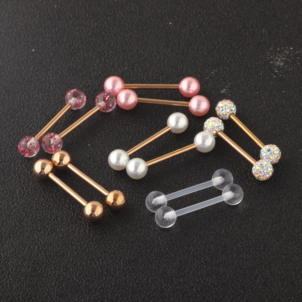 Stainless Steel Tongue Nail Breast Ring Earring Set - Best Selling Piercing Jewelry for Europe and USA - Image 4