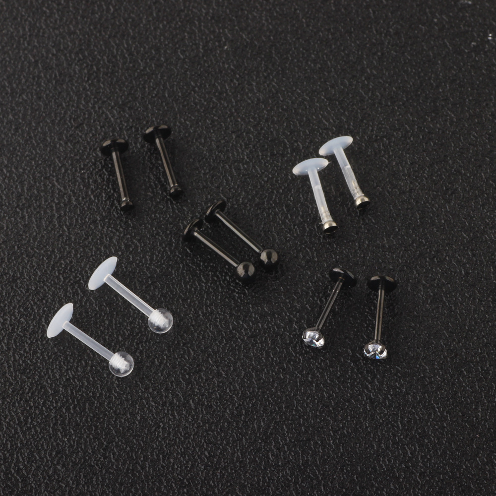 Stainless Steel Body Piercing Jewelry Set - Earrings, Nose, Eyebrow, Lip Rings - Cartoon Flower Silver Wholesale - Image 4