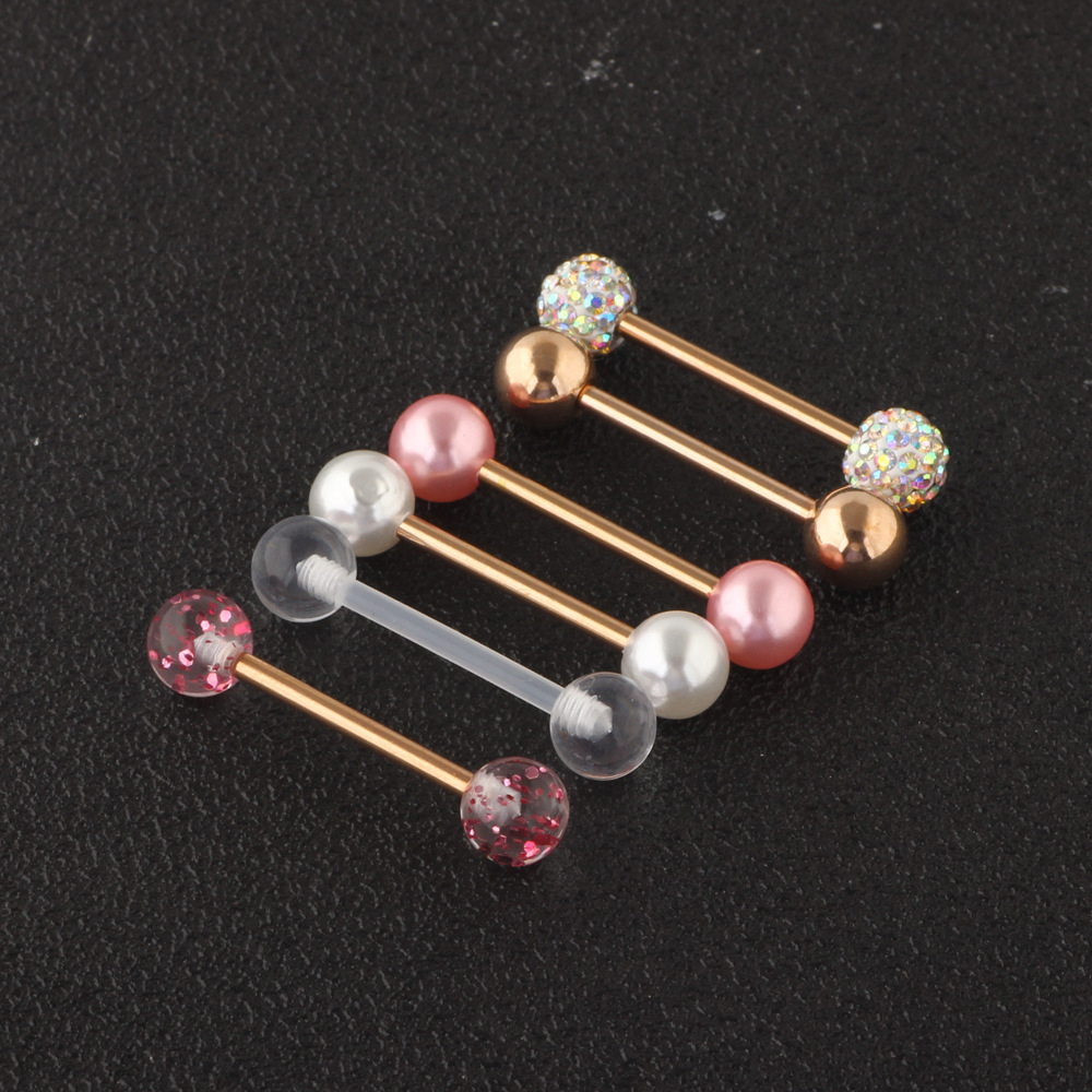 Stainless Steel Tongue Nail Breast Ring Earring Set - Best Selling Piercing Jewelry for Europe and USA - Image 3