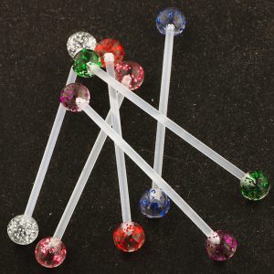 Soft Rod Earrings Industrial Barbell Straight Bar Double Ear Piercing Earrings Trendy Fashion