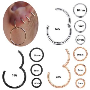 European American Stainless Steel Titanium Steel Nose Ring Earring Body Piercing Jewelry - Flower Design Cherry Motif