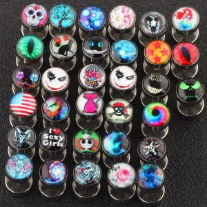 Korean Fashion Titanium Steel Pure Round Barbell Dumbbell Earrings Love Flower Design for Men and Women