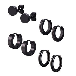 Amazon Hot Sale Cross-Border Mixed Earrings Set Titanium Steel Men's Earrings Punk Style Body Jewelry