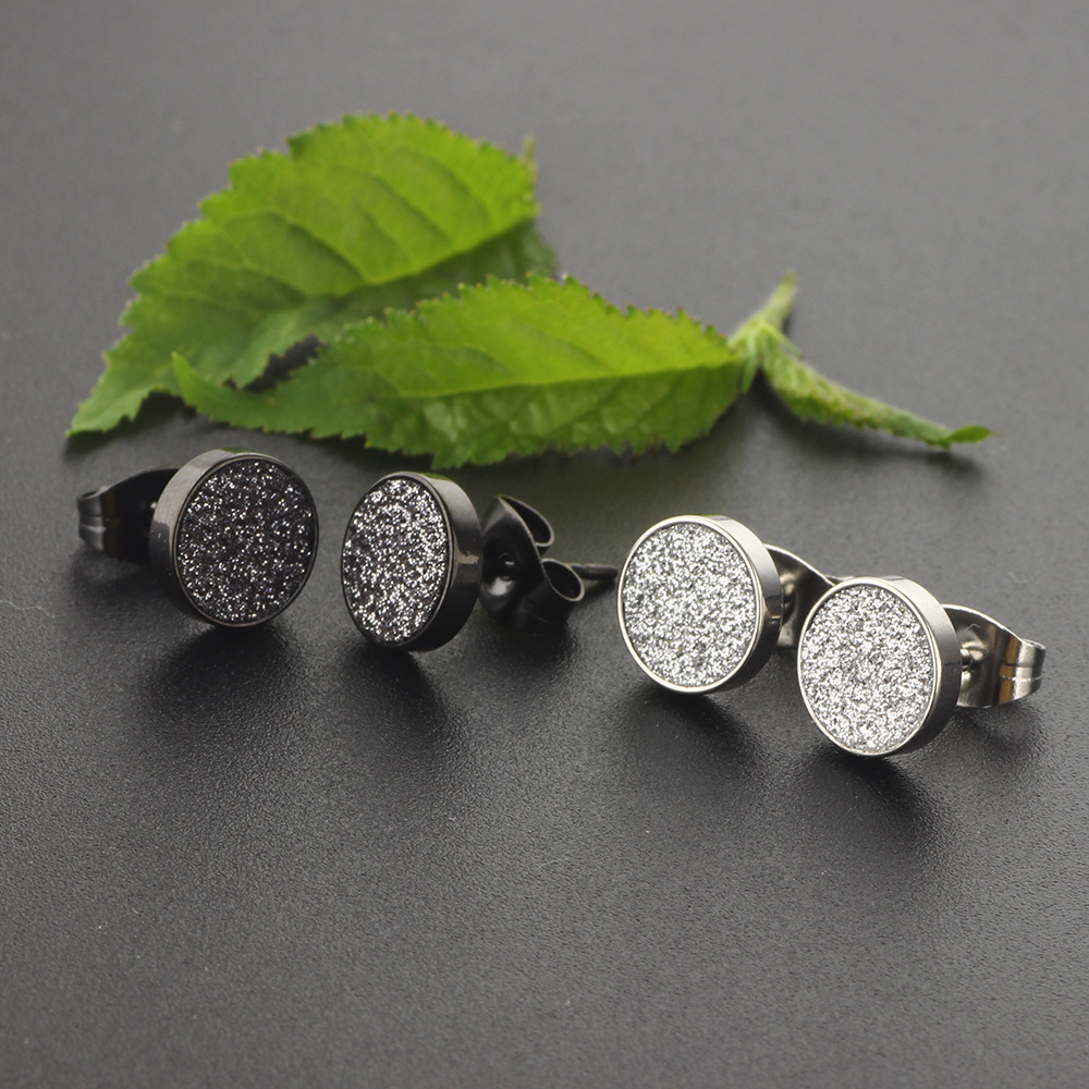 Korean Style Frosted Flower Ear Studs for Men - 316L Surgical Steel Earrings for Cartilage & Helix - Image 2