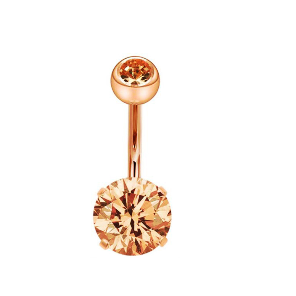 Hot Selling Diamond Ball Belly Button Ring Umbilical Piercing Jewelry 316L Surgical Steel Fashion Body Jewelry - Image 4