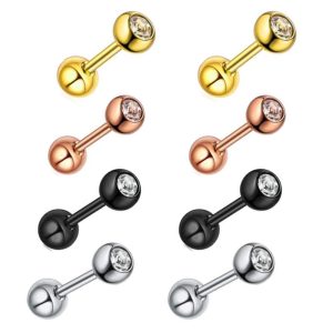 Stainless Steel Cherry Shape Cylindrical Ear Plug Earring for Ear Piercing Jewelry Wholesale