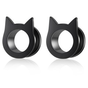 Rose Gold 16mm Stainless Steel Bat Shape Ear Expander Fashion Trendy Men's Women Earrings