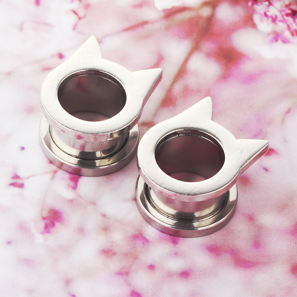Rose Gold 16mm Stainless Steel Bat Shape Ear Expander Fashion Trendy Men's Women Earrings - Image 3