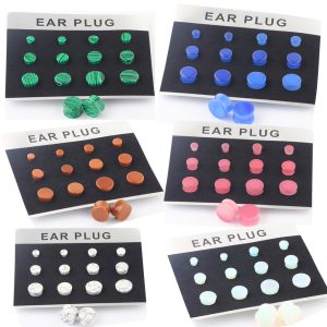 Amazon Hot Stone Auricle Ear Enlargement Piercing Jewelry Set Earrings Outlet