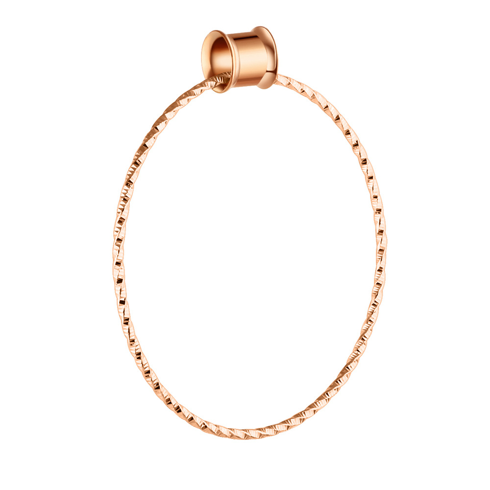 Rose Gold 20mm Stainless Steel Ear Expansion Twist Earring - Single Ear Plug for Auricle Piercing - Image 2