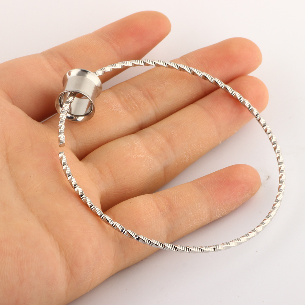 Rose Gold 20mm Stainless Steel Ear Expansion Twist Earring - Single Ear Plug for Auricle Piercing - Image 5