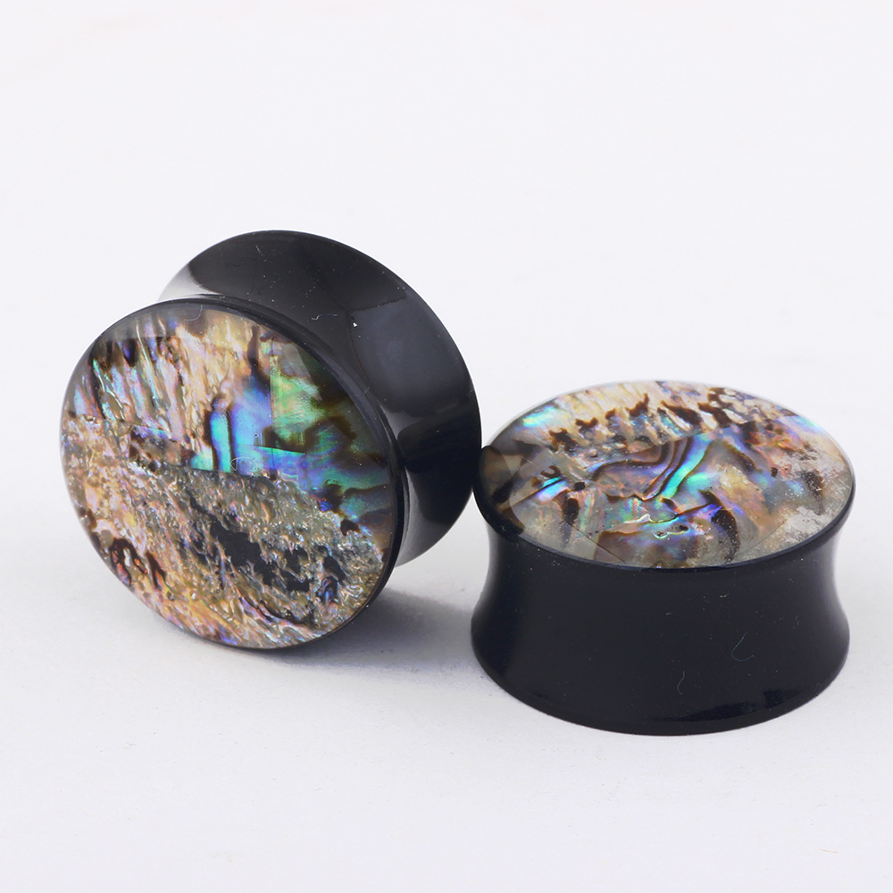 Deer Shell Ear Expander Set 18mm Amber Ear Gauges for Ear Piercing Jewelry Wholesale - Image 5