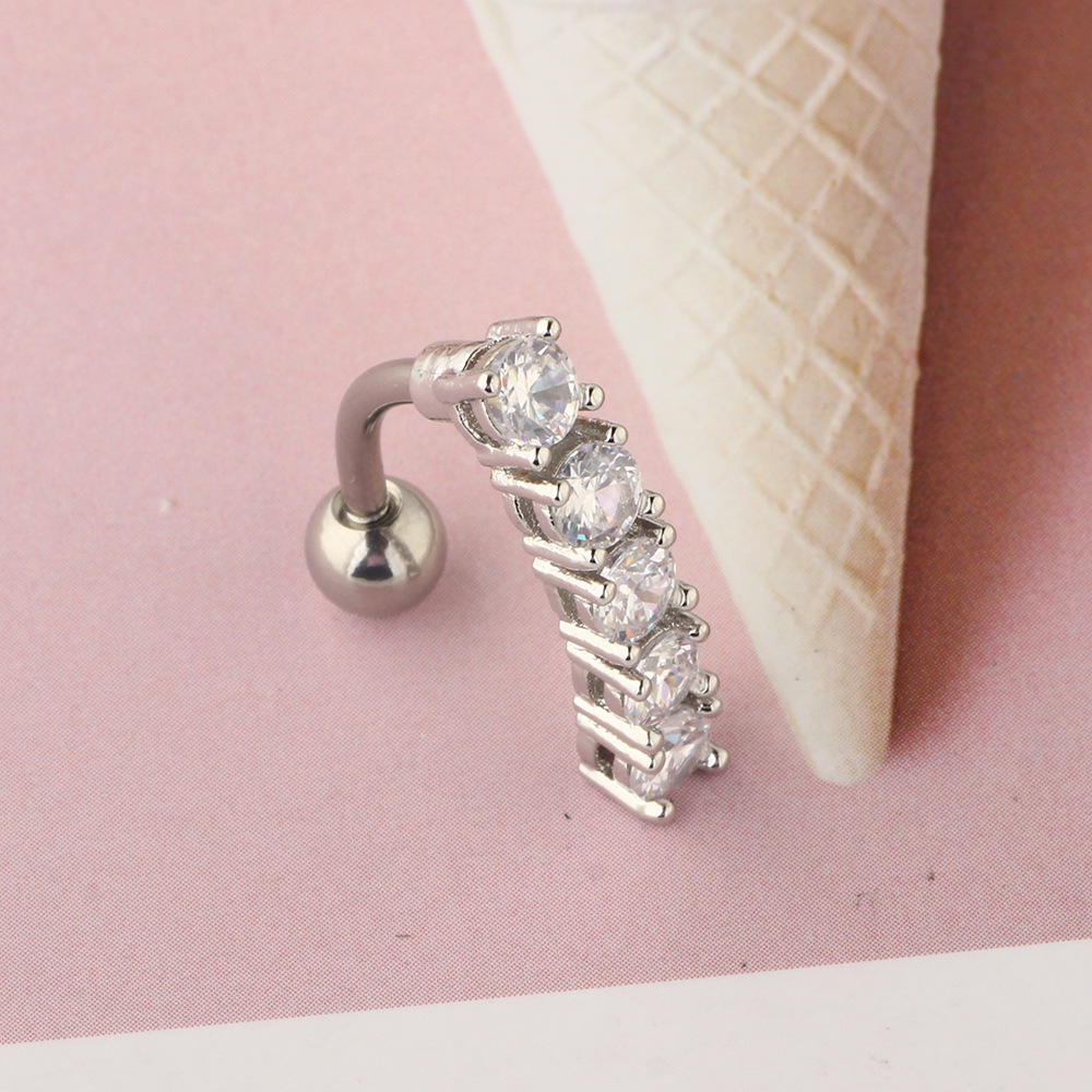 5CZ Diamond Navel Ring Creative Zircon Belly Button Ring Body Piercing Jewelry - Image 5