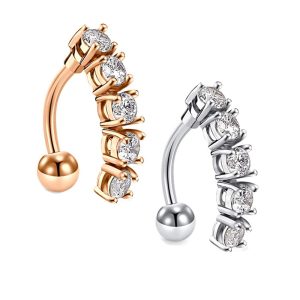 5CZ Diamond Navel Ring Creative Zircon Belly Button Ring Body Piercing Jewelry